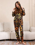 Halloween Pumpkin Print Family Matching One-piece Pajamas