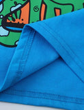 Kortærmet T-shirt med dinosaurtryk