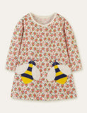 Bee Embroidery Floral Printed Dress - Mini Taylor