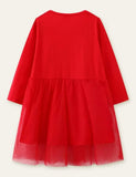 Bird Appliqué Flower Embroidered Long Sleeve Dress - Mini Taylor
