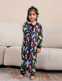Halloween Skeleton Print Family Matching One-piece Pajamas