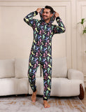Halloween Skeleton Print Family Matching One-piece Pajamas