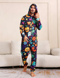 Halloween Colorful Pumpkin Print Family Matching One-piece Pajamas