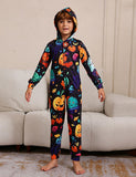 Halloween Colorful Pumpkin Print Family Matching One-piece Pajamas