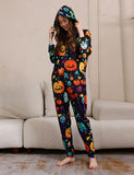 Halloween Colorful Pumpkin Print Family Matching One-piece Pajamas