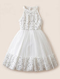 Sequin Halter Neck Birthday Party Princess Dress