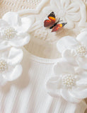 Sleeveless 3D Flower Bow Princess Dress