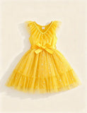 Multi-color Peach Heart Neck Splicing Sequined Tulle Dress