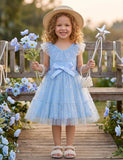 Multi-color Peach Heart Neck Splicing Sequined Tulle Dress