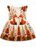 Cute Fox Friends Sleeveless Dress