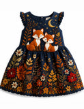 Cute Fox Friends Sleeveless Party Dress