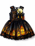 Halloween Owl Haunted House Dress