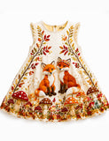 Cute Fox Friends Sleeveless Dress