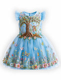 Mysterious Floral Fairy Tulle Party Dress