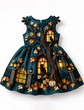Halloween Enchanted Midnight Cat Manor Dress