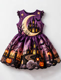 Halloween Huanted House On The Moon Dress