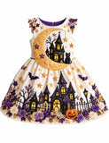 Halloween Huanted House With Moon Dress