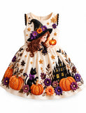 Witch & Black Cat Halloween Dress