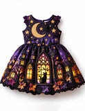 Midnight Black Cat Moonlight Castle Dress