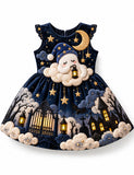 Sleepy Moon Ghost Halloween Party Dress