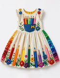 Back To School Rainbow Pencils Dress