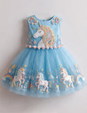 Unicorn Fantasy Floral Tulle Party Dress