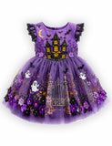 Halloween Haunted House Tulle Party Dress