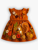Autumn Squirrel Fairy Tale Princess Dress