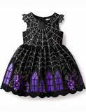 Halloween Spider Web Haunted House Dress