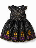 Halloween Spider Web Haunted House Dress