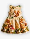 Autumn Squirrel Fairy Tale Princess Dress