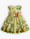 Autumn Squirrel Fairy Tale Princess Dress