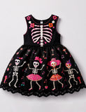 Halloween Dancing Skeleton Party Dress