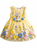 Floral Bunny Tulle Party Dress