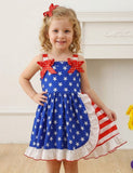 Independence Day Striped Star Suspender Dress