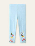 Flower Embroidery Leggings - Mini Taylor
