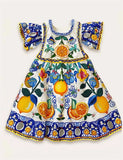 Azure Bloom & Lemon Sundress