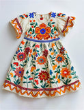 Bohemian Fiesta Blooms Folk-Art Dress