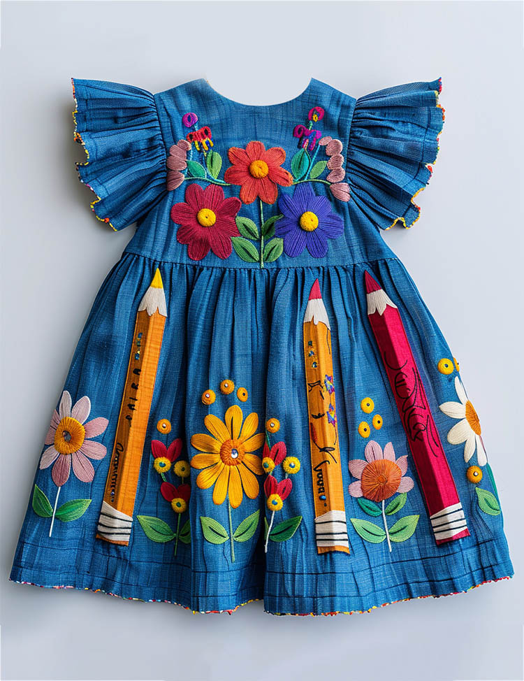 Back to School Pencil Floral Dress
