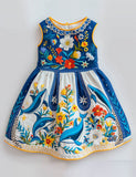 Dolphin Wave Appliqué Dress