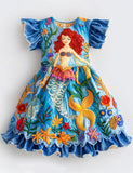 Magical Mermaid Voyage Coral & Starfish Sundress