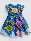 Multi Coral Turtle Dress