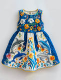 Dolphin Wave Appliqué Dress