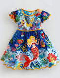 Magical Mermaid Voyage Coral & Starfish Sundress