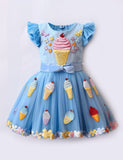 Sweet Ice Creams Applique Tulle Party Dress