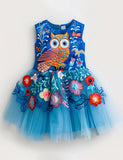 Cute Owl Tulle Party Dress
