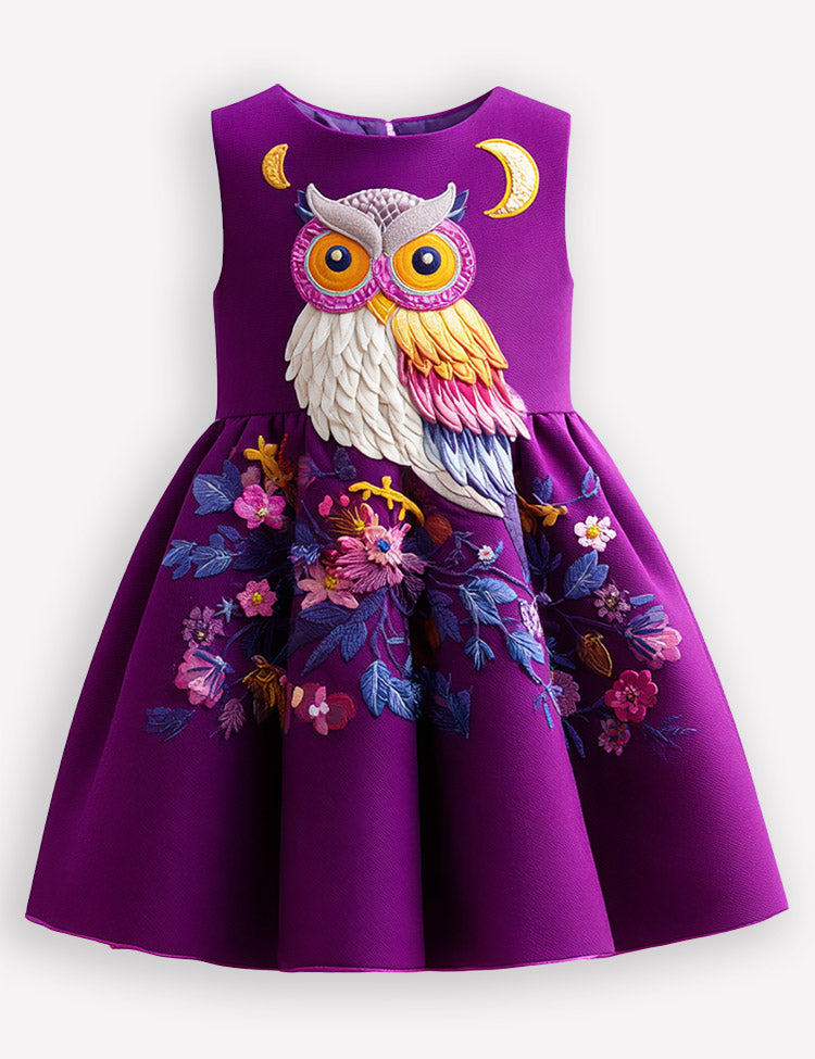 Owl Applique Party Dress