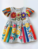Back to School Rainbow Pencil Dress