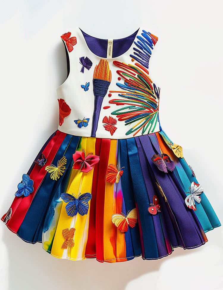 Back to School Art Painting Brush Pencil Dress