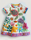 Multi Coral Turtle Dress
